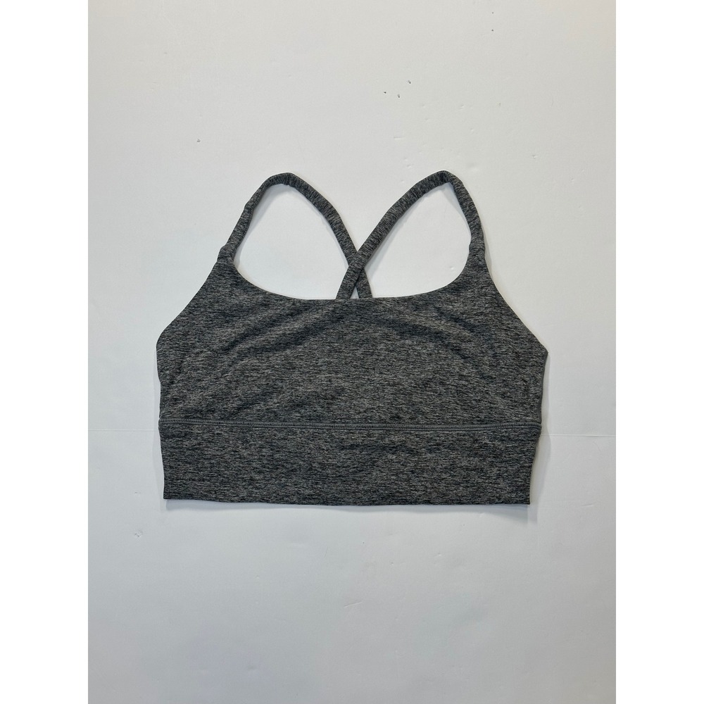 Vuori Heather Grey Long-Line Strappy Back Sports Bra Size M